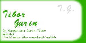 tibor gurin business card